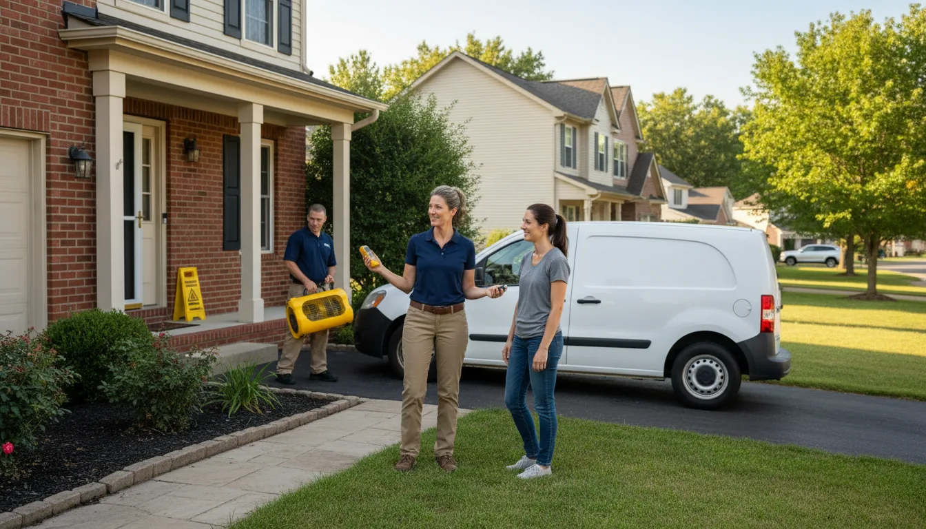 Residential water damage restoration in Shuqualak, MS